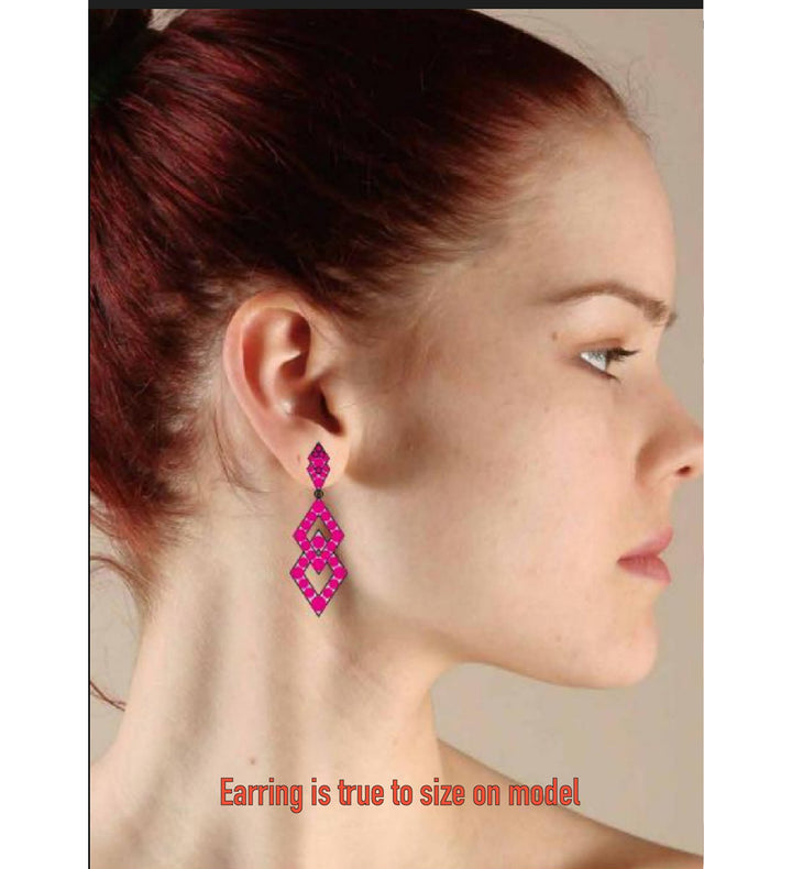 Model Wearing Audrey Small Dangle Earrings