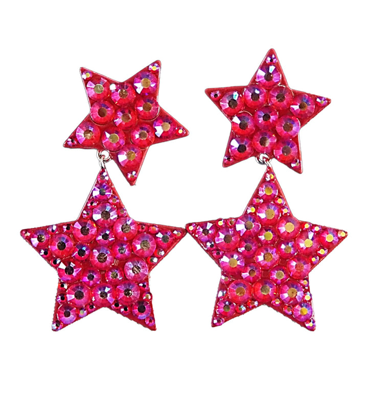 Double Star Dangle Earrings 