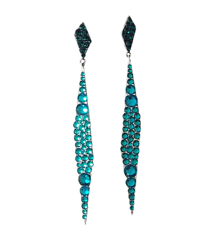 Vivien Blue Zircon Dangle Earrings 